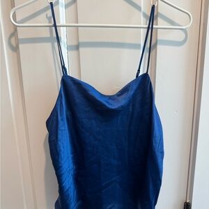 Madewell Royal Blue Satin Camisole